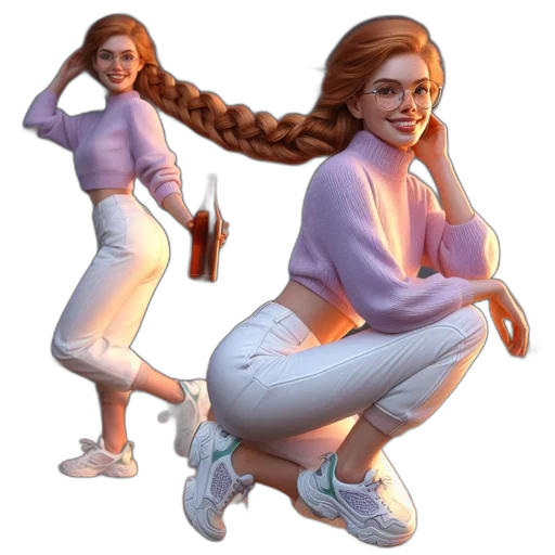 staff, hair, concept art, pixel art transparent PNG cut-out