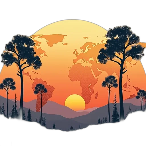 tree, umbrella, concept art, pixel art transparent PNG cut-out