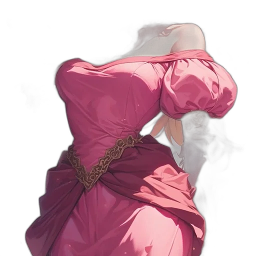 dress, hat, jacket, staff transparent PNG cut-out