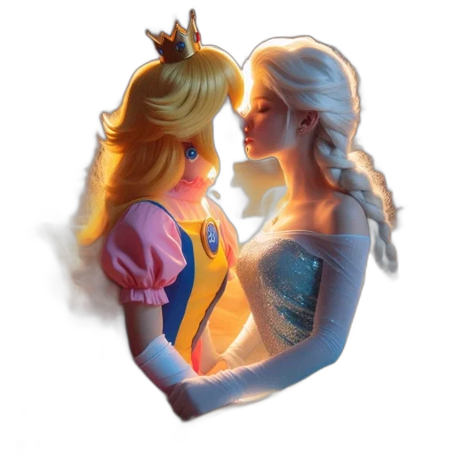 crown, dress, 3d render, concept art transparent PNG cut-out
