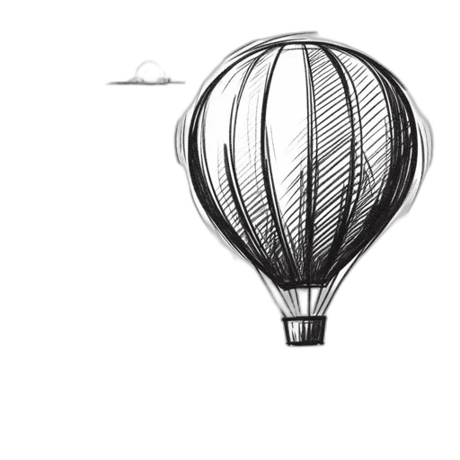 umbrella, concept art, pencil sketch, 3d render transparent PNG cut-out