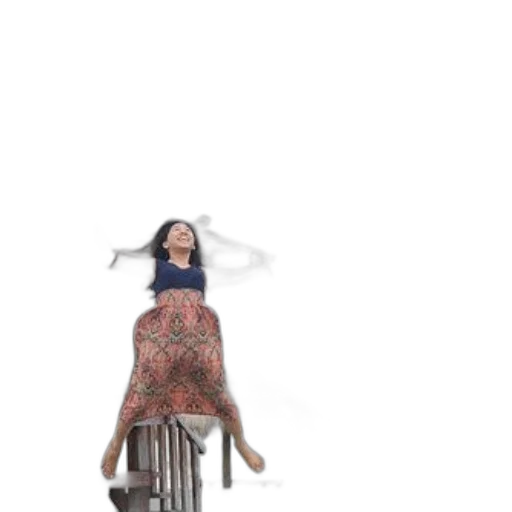 dress, staff, hair, robot transparent PNG cut-out