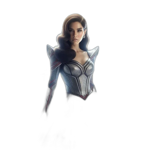 robot, crown, weapon, comic book art transparent PNG cut-out