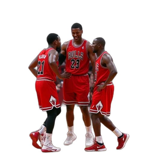 red, bulls, teammates, dancing transparent PNG cut-out