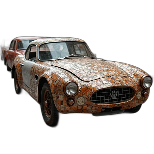 car, animal, 3d render, photorealistic transparent PNG cut-out