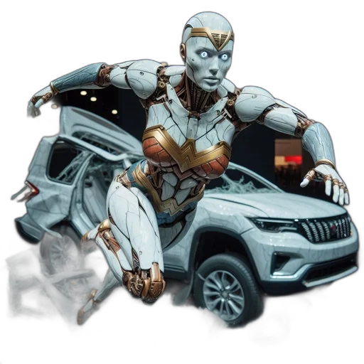 robot, car, concept art, comic book art transparent PNG cut-out