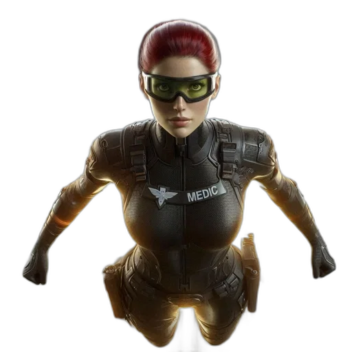 robot, mask, jacket, 3d render transparent PNG cut-out
