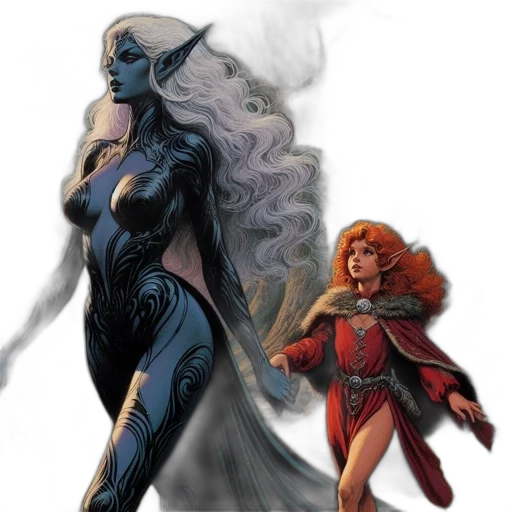 comic book art, concept art, fantasy art, mystic transparent PNG cut-out