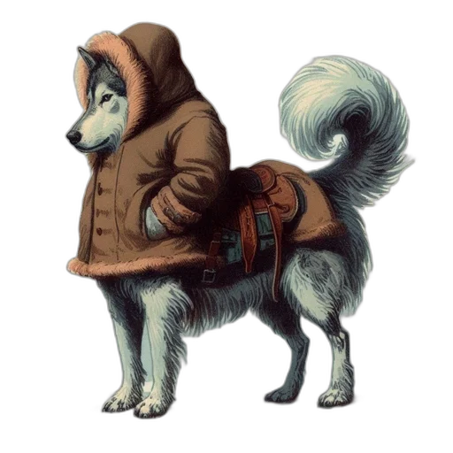 jacket, animal, staff, creature transparent PNG cut-out