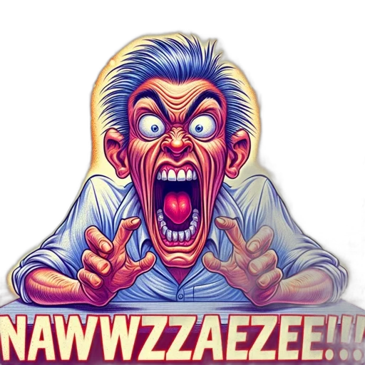 cartoon, comic book art, expressive, cartoonish transparent PNG cut-out
