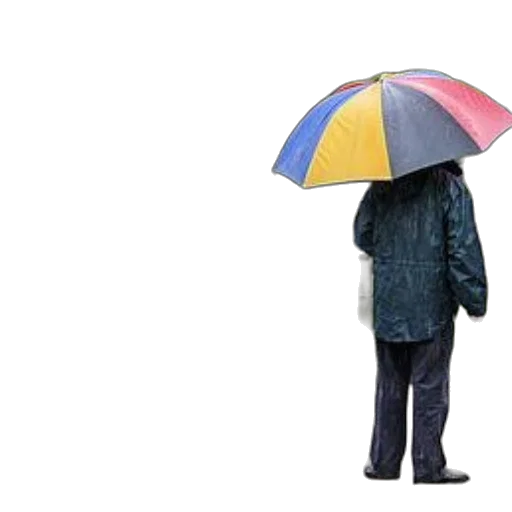umbrella, jacket, hat, staff transparent PNG cut-out