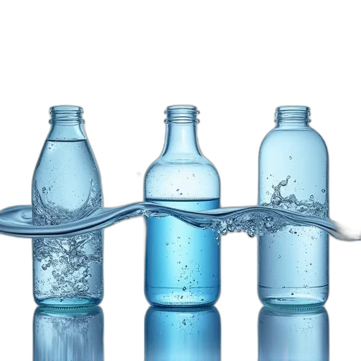 bottle, 3d render, photorealistic, concept art transparent PNG cut-out