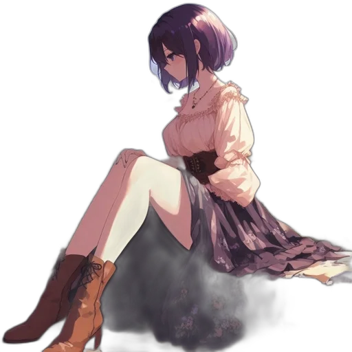 dress, shoes, jacket, flower transparent PNG cut-out