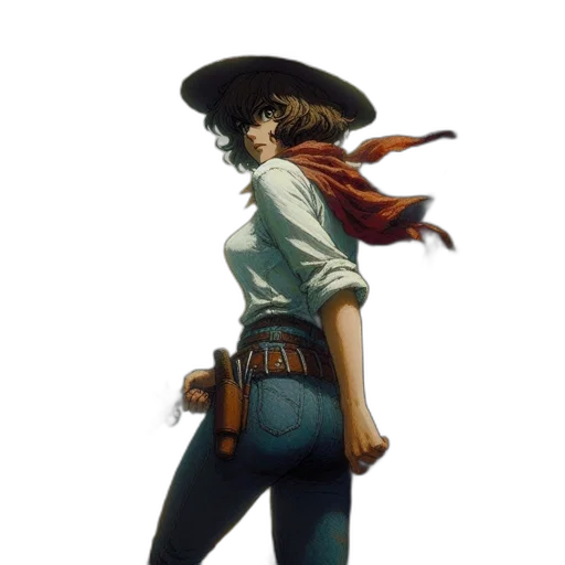 hat, staff, jacket, weapon transparent PNG cut-out