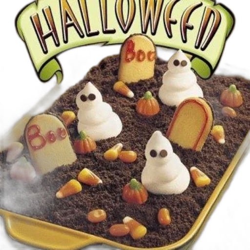 food, halloween-themed, dessert, ghost transparent PNG cut-out