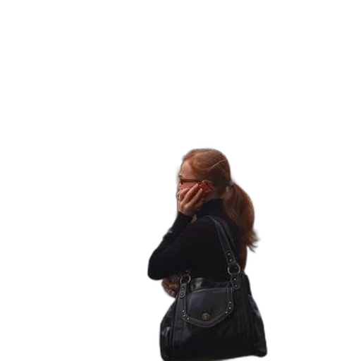 jacket, dress, staff, hair transparent PNG cut-out