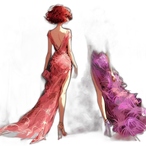 dress, concept art, fantasy art, photorealistic transparent PNG cut-out