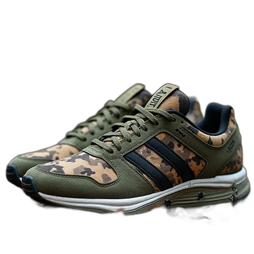 shoes, photorealistic, 3d render, green transparent PNG cut-out