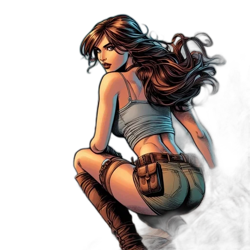 comic book art, concept art, fantasy art, cartoon transparent PNG cut-out