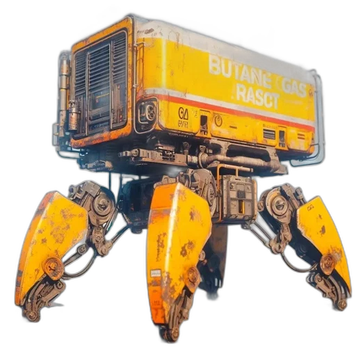 weapon, robot, concept art, cyberpunk transparent PNG cut-out