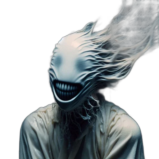 creature, mask, hair, face transparent PNG cut-out