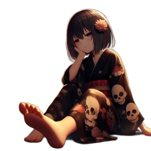 dress, flower, creature, weapon transparent PNG cut-out