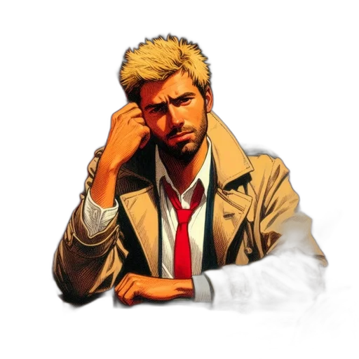 jacket, staff, face, pixel art transparent PNG cut-out
