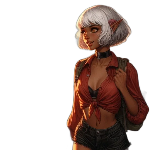 jacket, staff, dress, concept art transparent PNG cut-out