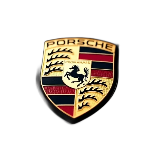 close-up, porsche, logo, dark transparent PNG cut-out