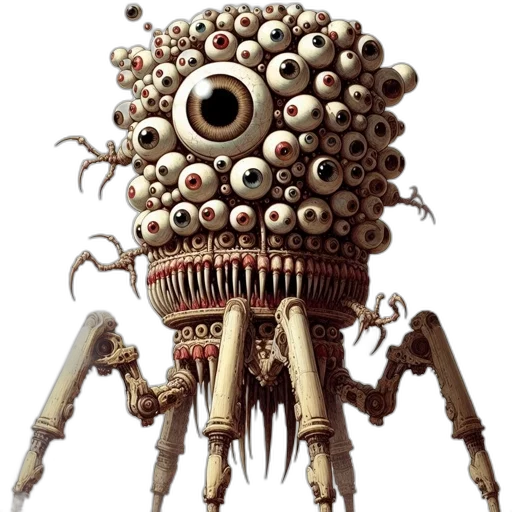 robot, creature, mask, staff transparent PNG cut-out