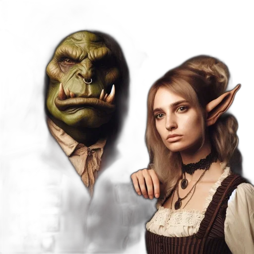 mask, face, staff, fantasy art transparent PNG cut-out