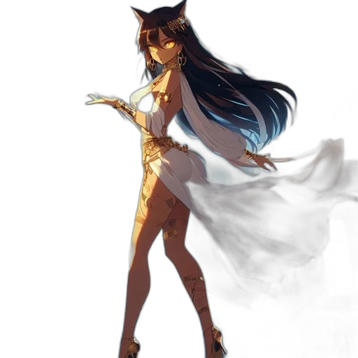 dress, staff, weapon, concept art transparent PNG cut-out