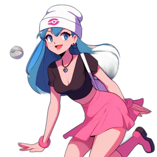dress, staff, hat, anime transparent PNG cut-out