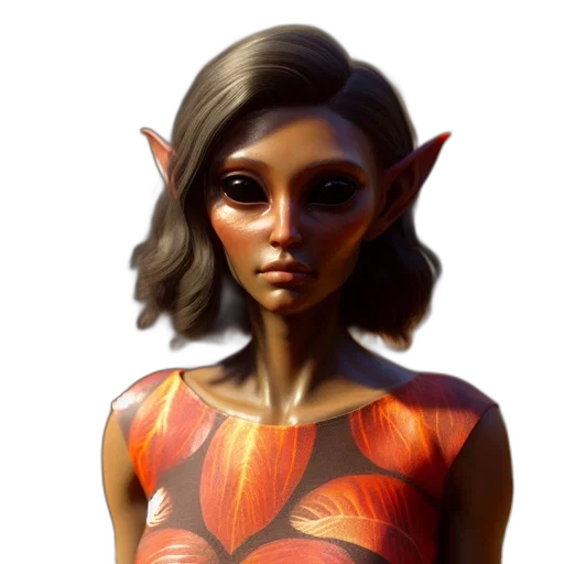 dress, face, creature, fantasy art transparent PNG cut-out