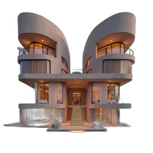 building, 3d render, concept art, photorealistic transparent PNG cut-out