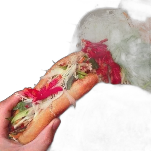 food, weapon, photorealistic, 3d render transparent PNG cut-out
