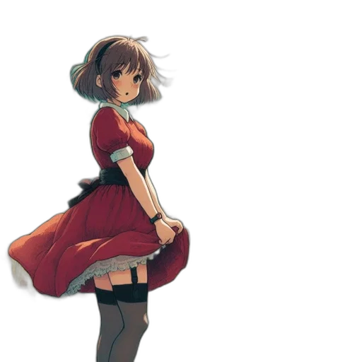 dress, staff, weapon, robot transparent PNG cut-out