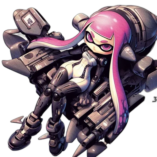 weapon, robot, concept art, cyberpunk transparent PNG cut-out