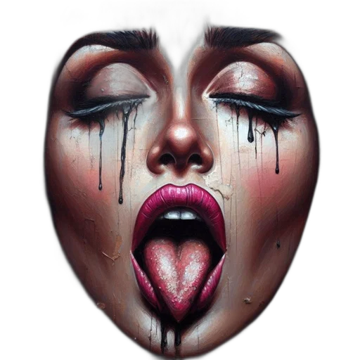 face, mask, photorealistic, cyberpunk transparent PNG cut-out