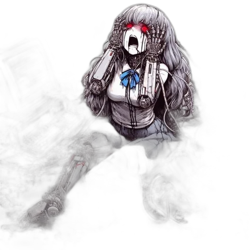 mask, jacket, robot, creature transparent PNG cut-out