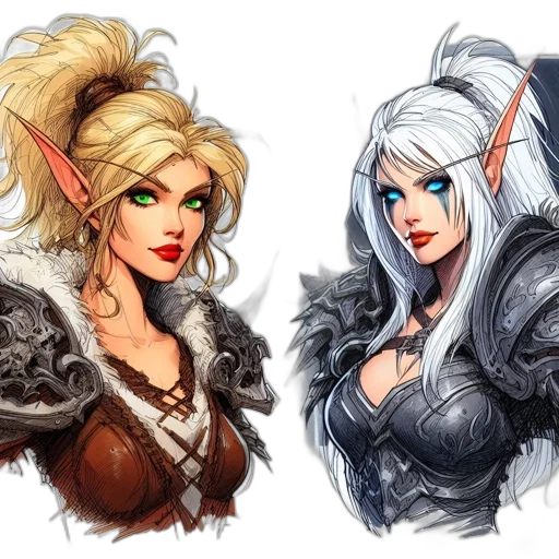 fantasy art, concept art, comic book art, pixel art transparent PNG cut-out