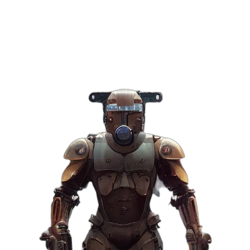 robot, staff, mask, weapon transparent PNG cut-out