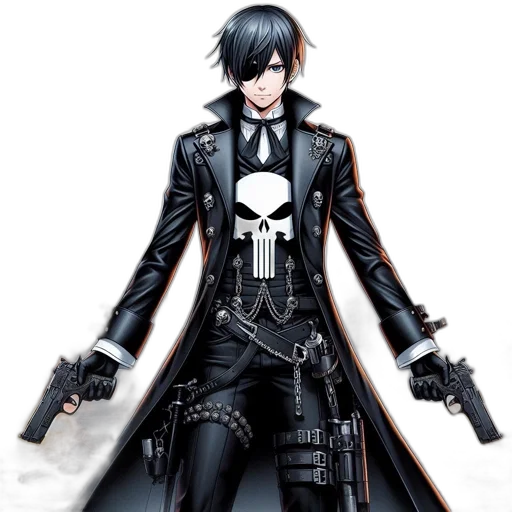 jacket, weapon, concept art, cyberpunk transparent PNG cut-out