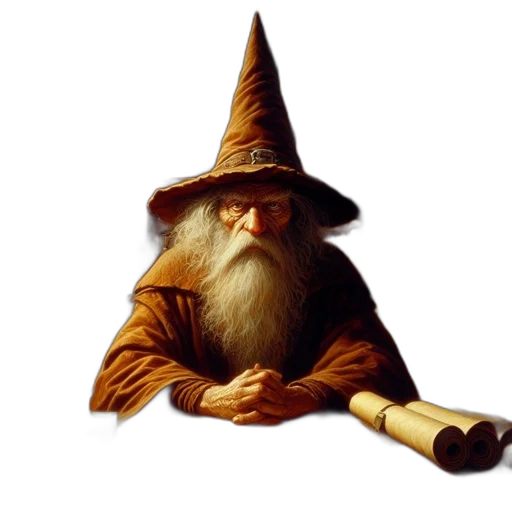 staff, hat, fantasy art, concept art transparent PNG cut-out