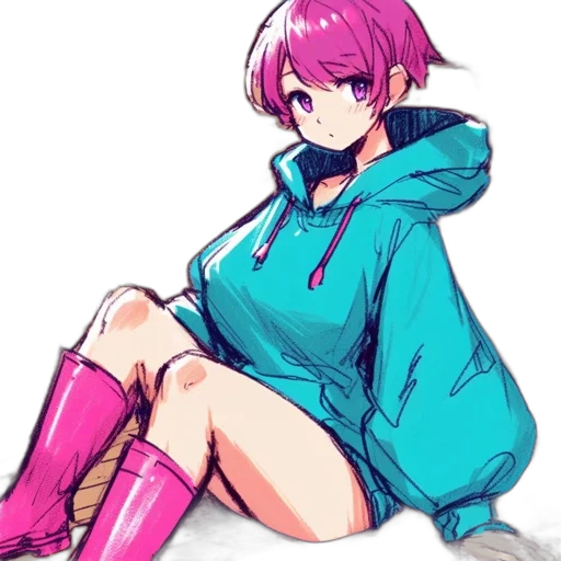 jacket, dress, staff, weapon transparent PNG cut-out