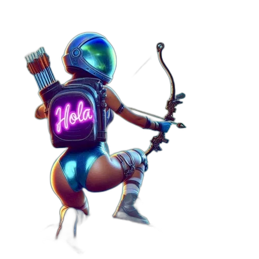 robot, weapon, jacket, staff transparent PNG cut-out