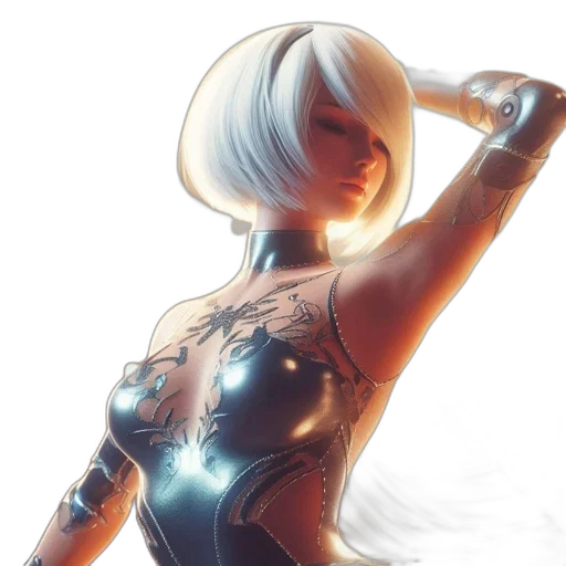 robot, dress, jewelry, cyberpunk transparent PNG cut-out