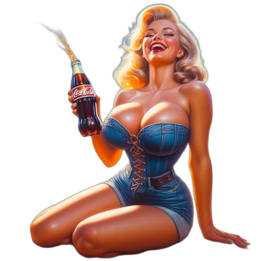 bottle, dress, weapon, comic book art transparent PNG cut-out