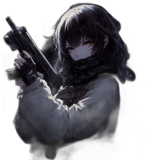 weapon, face, mask, jacket transparent PNG cut-out