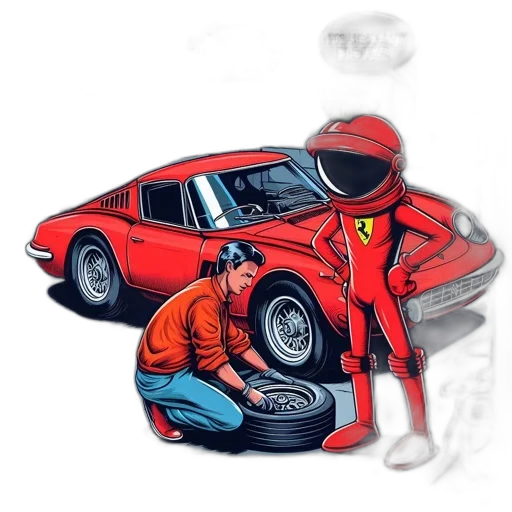 car, jacket, comic book art, concept art transparent PNG cut-out